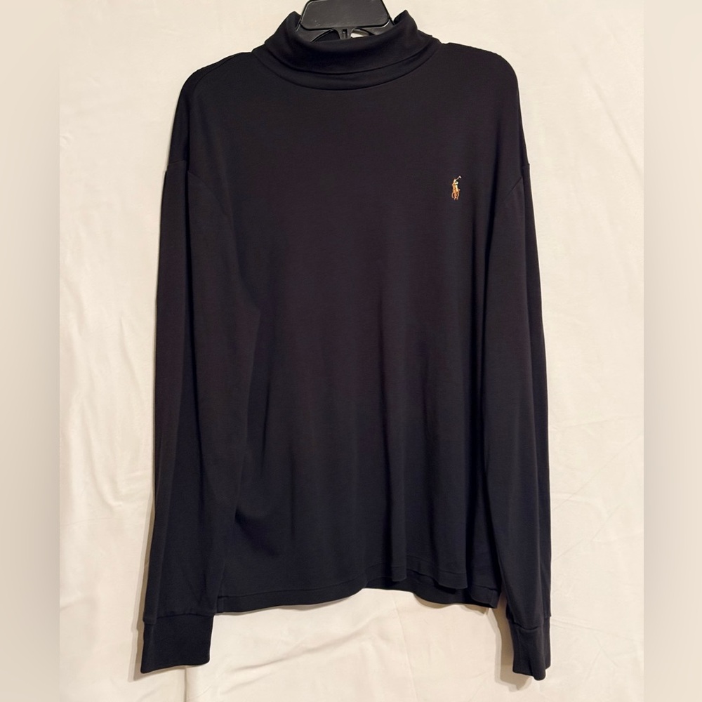 Polo Ralph Lauren Black Turtleneck Long Sleeve Top Size Large